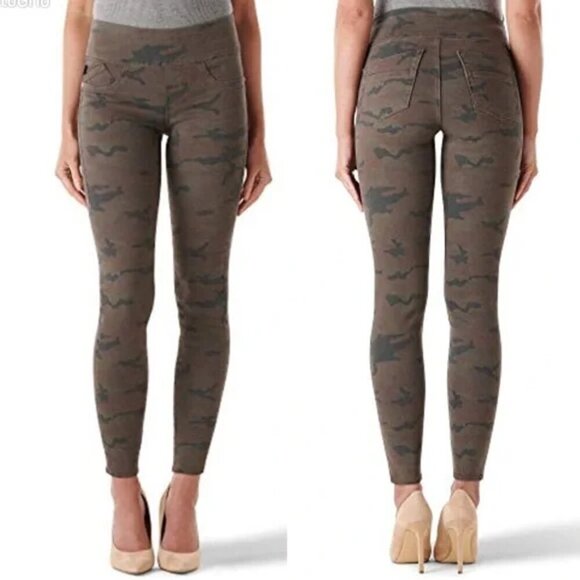 Rock & Republic Pants Size 14 Camouflage Fever Pull-on Jeggings Denim Rx Stretch - Picture 1 of 14